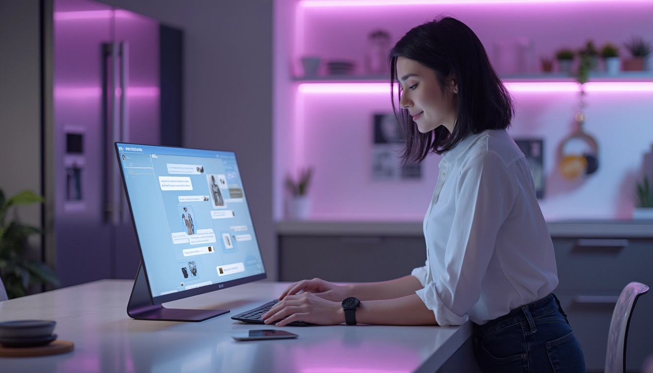 Chatbot interactif sur écran pour le design de cuisines