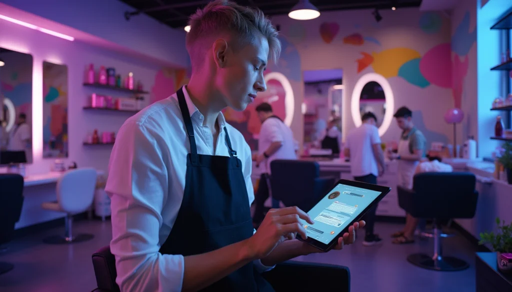 Salon de coiffure utilisant des solutions d'intelligence artificielle pour améliorer l'expérience client