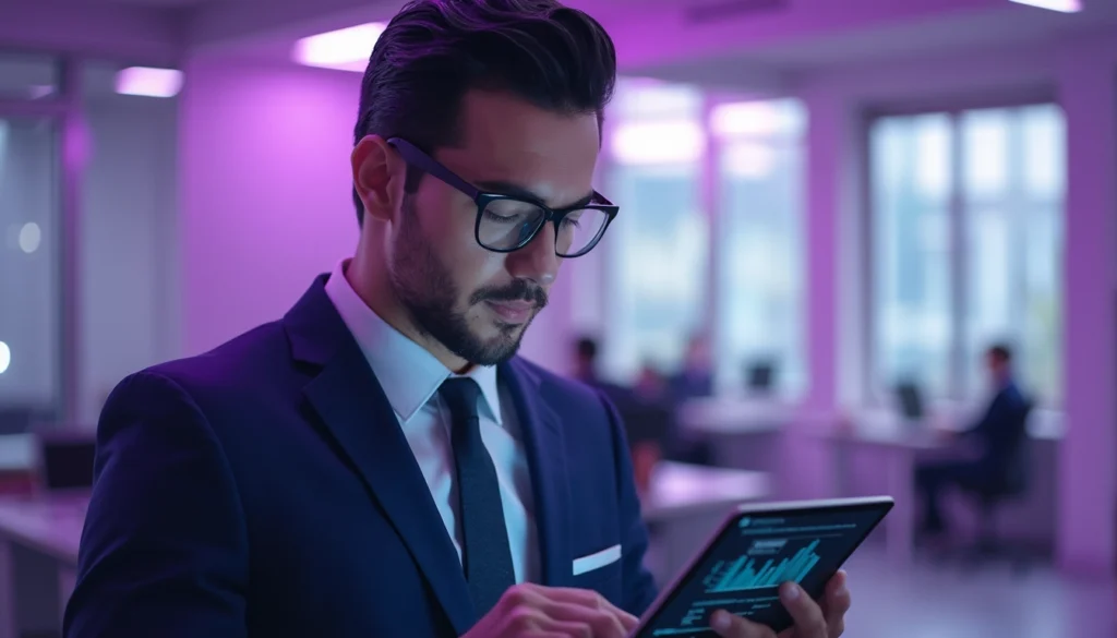 Interface d'un logiciel d'automatisation pour PME avec des graphiques de productivité