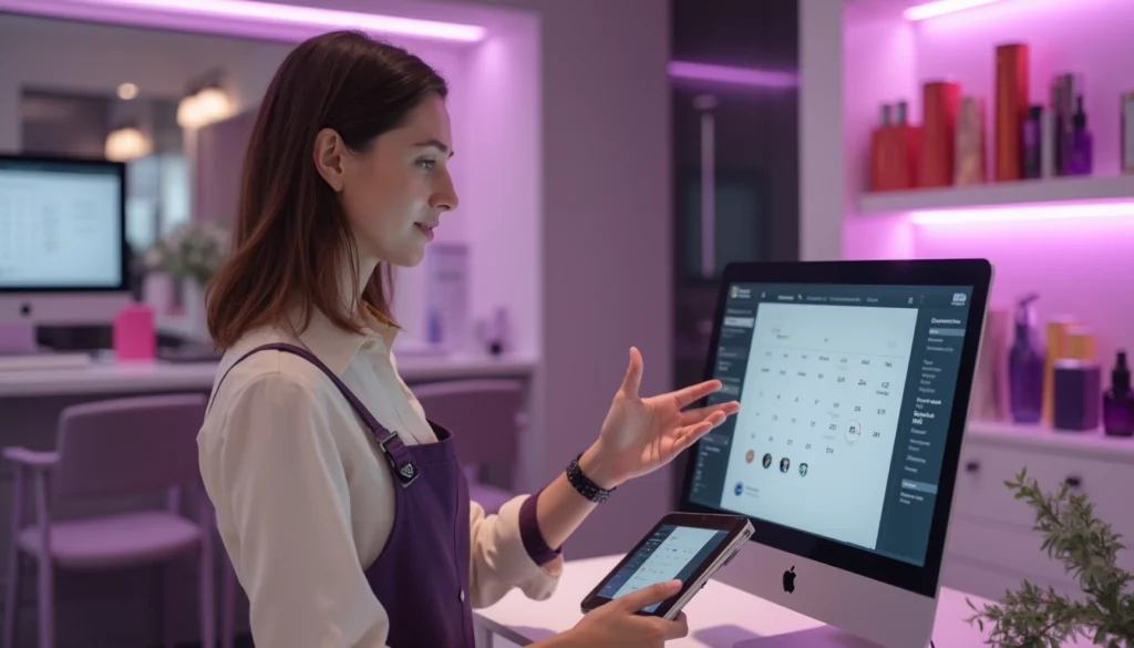 Voicebot intégré dans un institut de beauté, optimisant l'accueil client