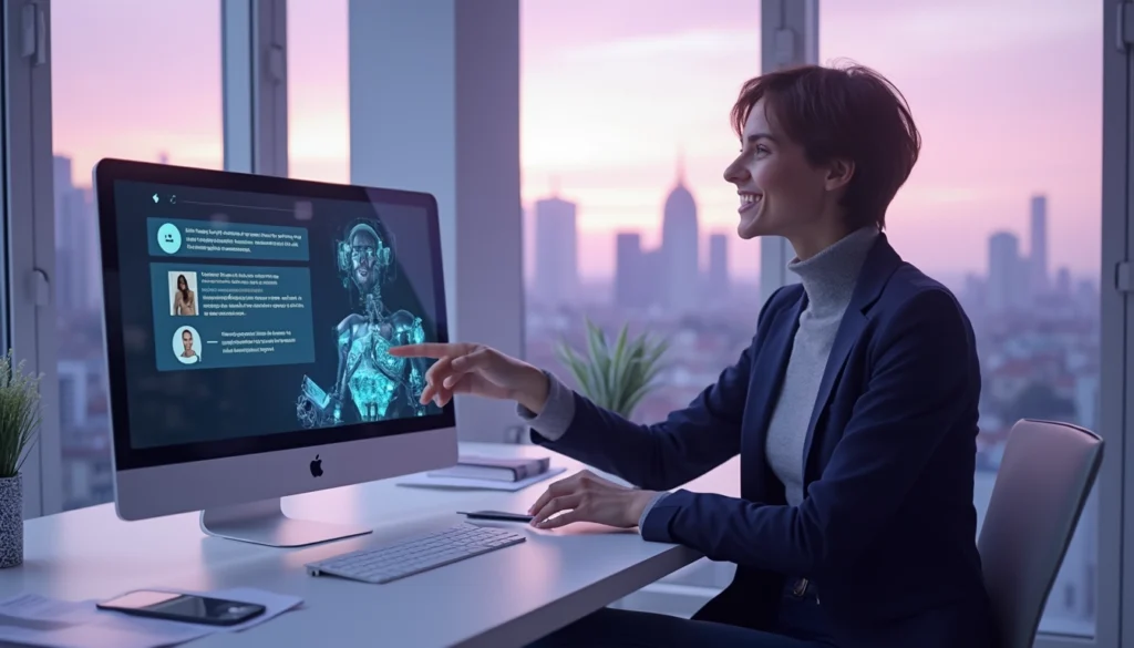 Chatbot d'entreprise illustrant l'automatisation des interactions clients