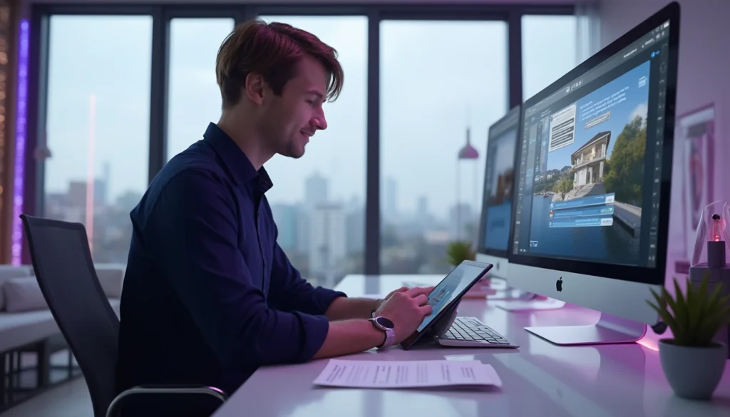 Chatbot immobilier offrant des réponses instantanées aux clients sur un site web