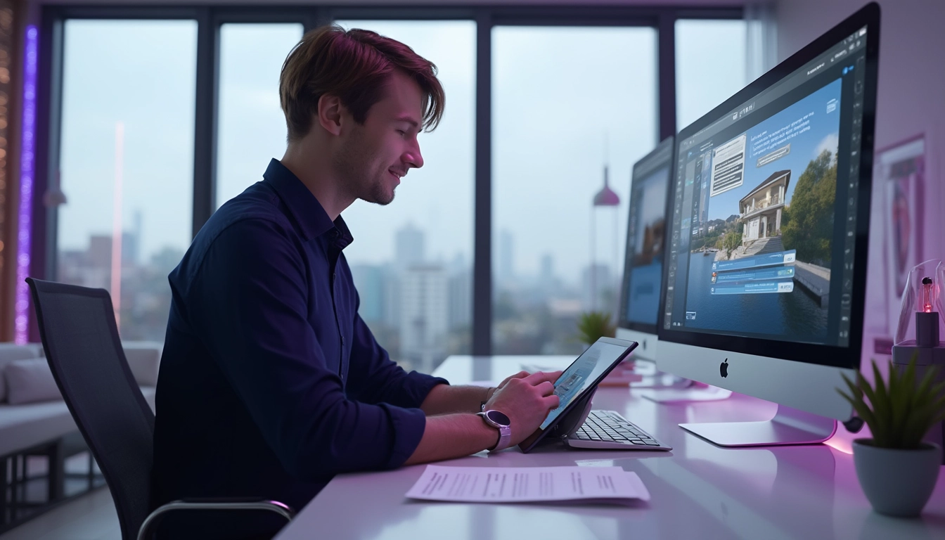 Chatbot immobilier offrant des réponses instantanées aux clients sur un site web