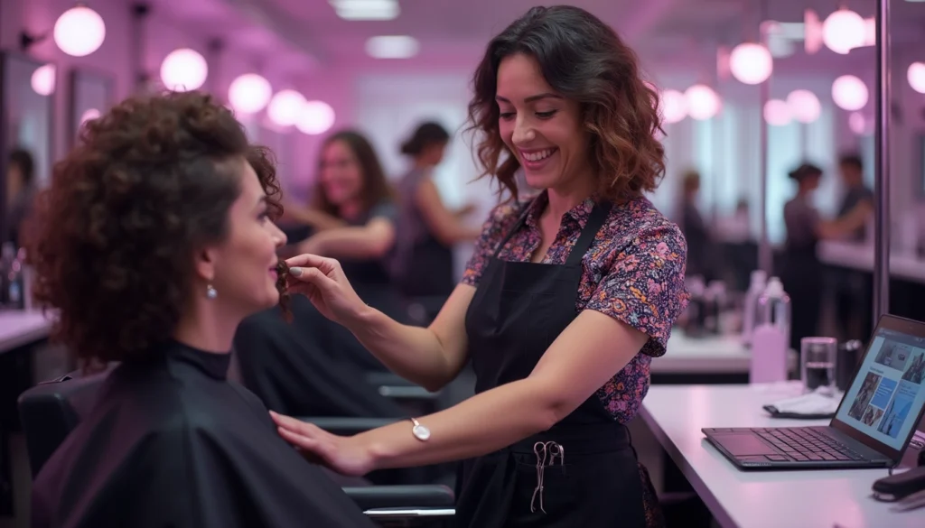 Chatbot interactif pour salon de coiffure offrant assistance et prise de rendez-vous