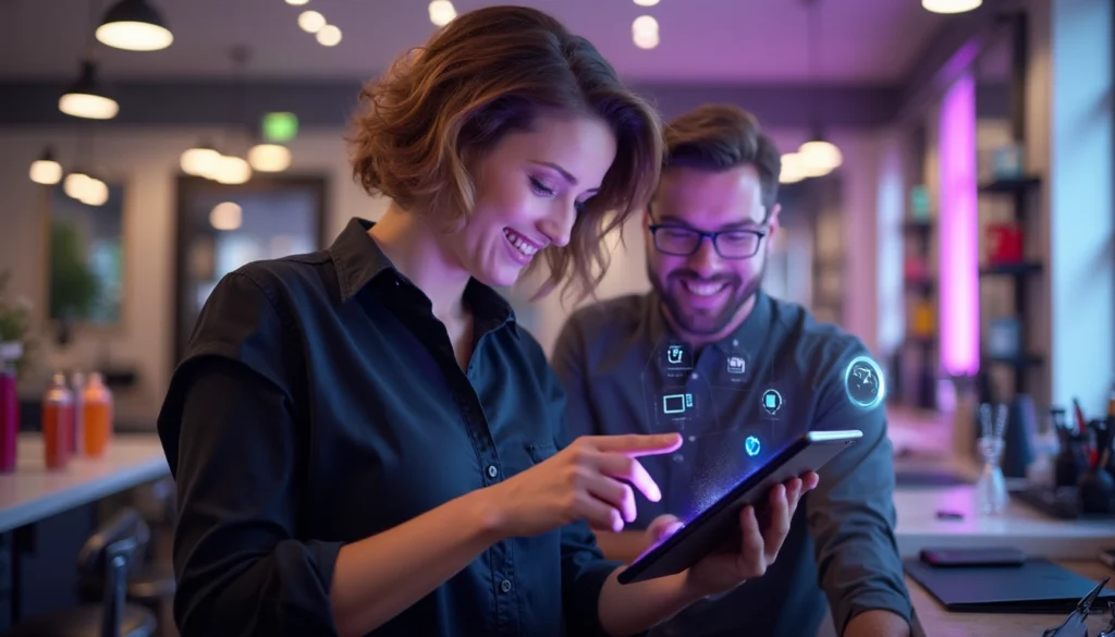 Chatbot intégré dans un salon de coiffure aidant les clients à prendre rendez-vous