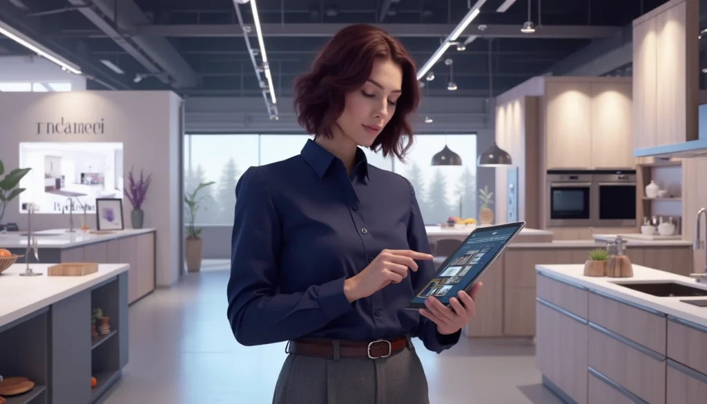 Cuisiniste utilisant technologie de chatbot pour améliorer l'expérience client