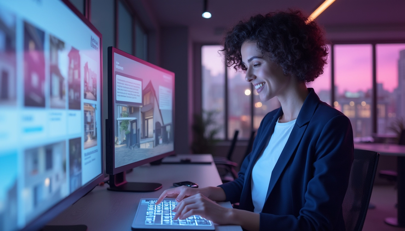 Chatbot immobilier interactif aidant un client dans la recherche de biens immobiliers