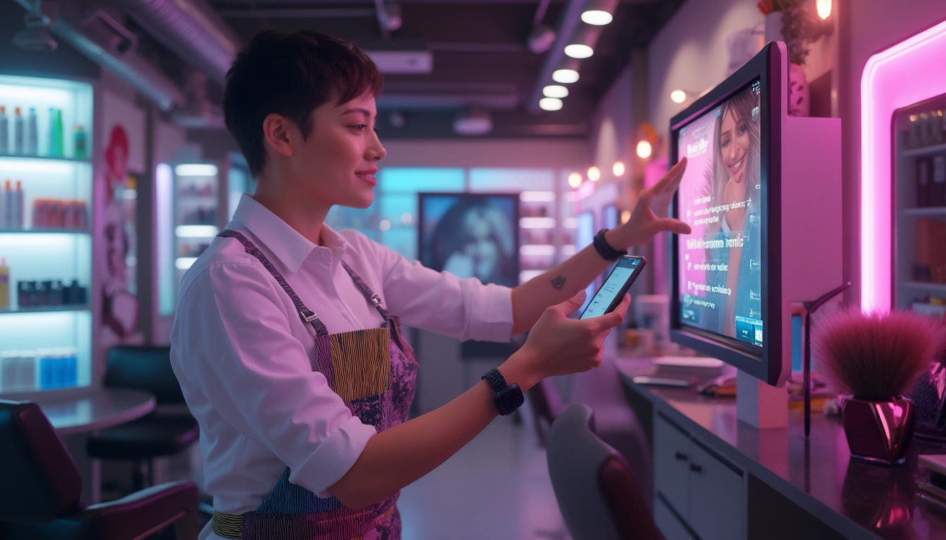 Salon de coiffure utilisant un chatbot pour répondre rapidement aux demandes des clients