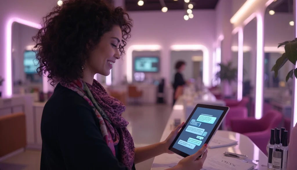 Chatbot interagissant avec un client dans un institut de beauté