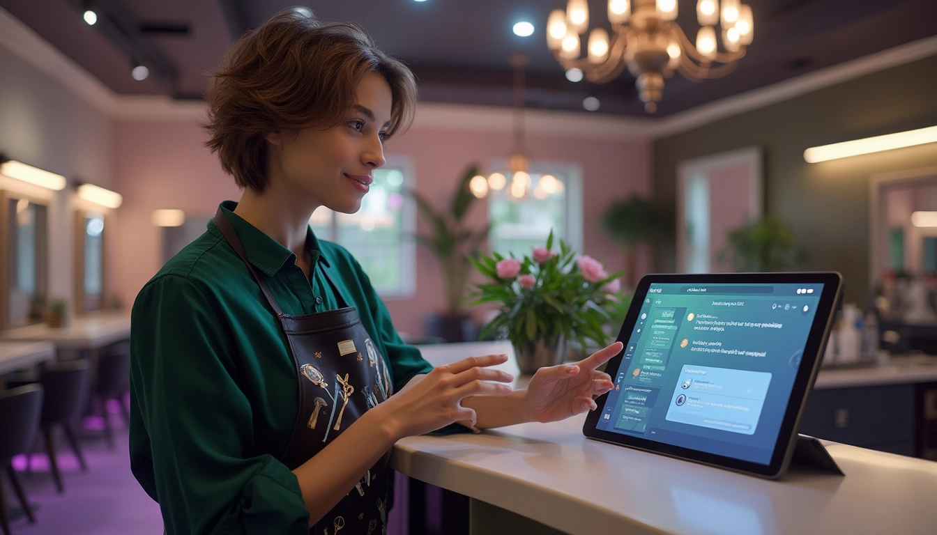 Chatbot intégré dans un institut de beauté, améliorant la gestion des réservations