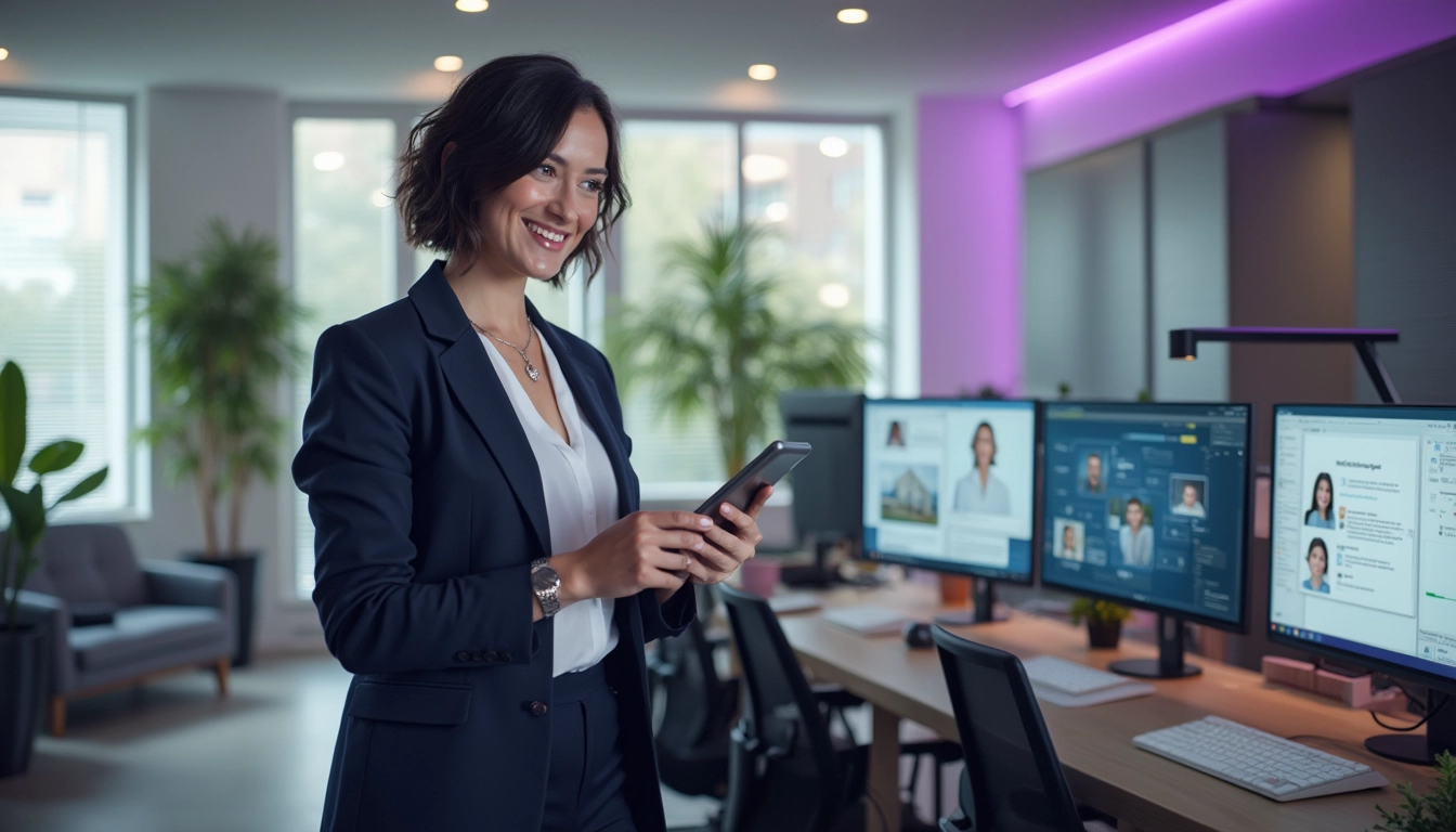 Outils d'automatisation pour le recrutement dans les agences immobilières, intégrant chatbots et ATS.