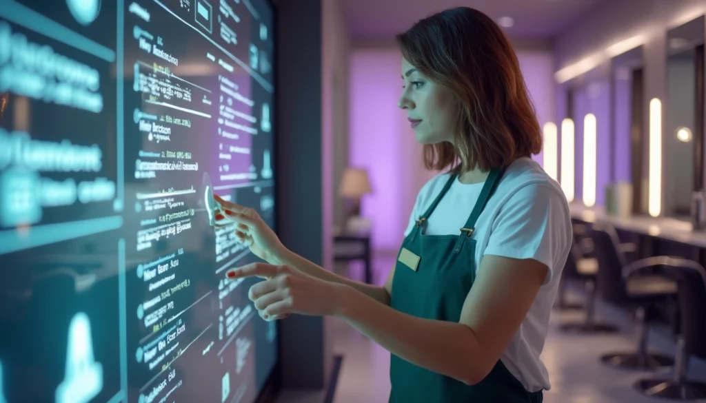 Voicebot en action, interagissant avec un client pour une prise de rendez-vous dans un salon de coiffure.