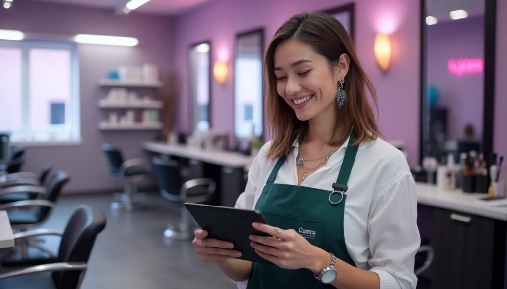 Chatbot interactif dans un salon de coiffure améliorant l'expérience client