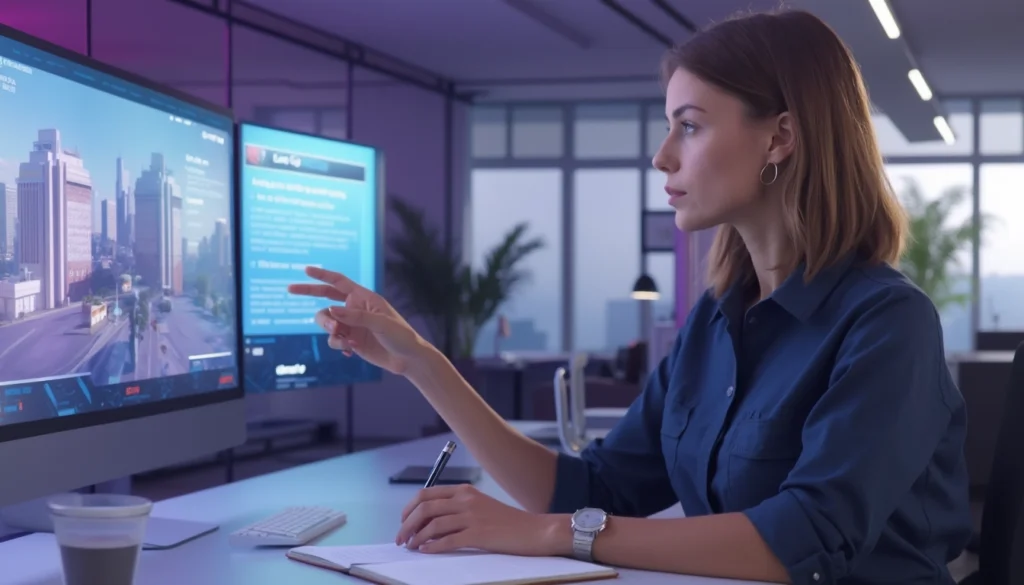 Chatbot d'IA interagissant avec un client sur un site d'agence immobilière