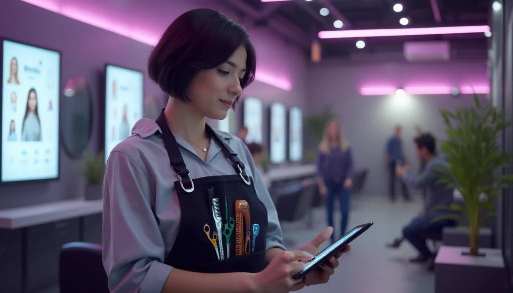 Un chatbot interagissant avec un client pour réserver un rendez-vous dans un salon de coiffure