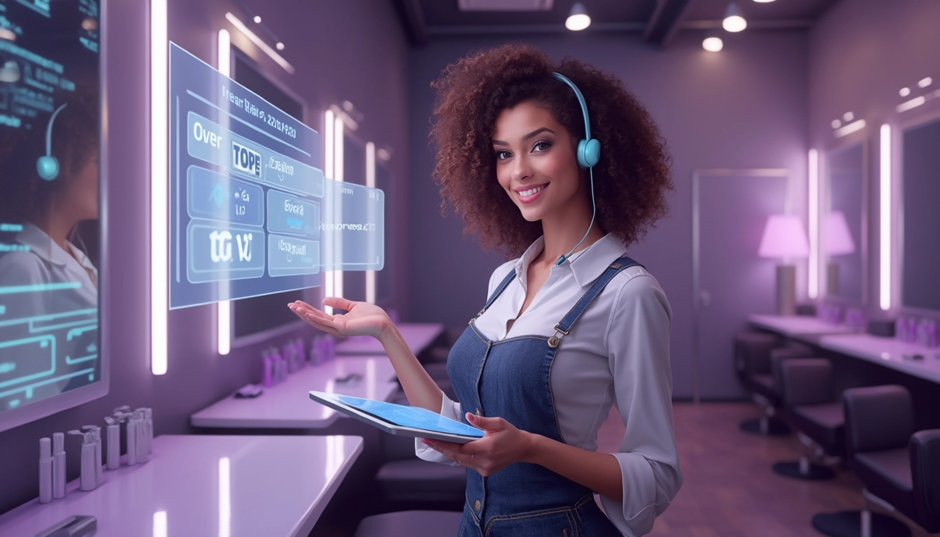 Chatbot interactif pour salons de coiffure et instituts de beauté, facilitant les réservations en ligne.