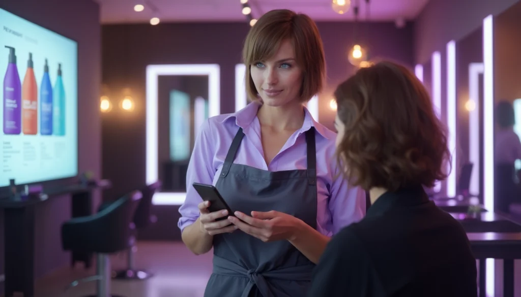 Salon de coiffure utilisant un chatbot pour la gestion des rendez-vous automatisés