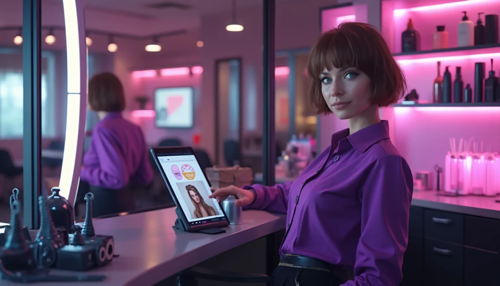 Salon de coiffure utilisant un chatbot pour la prise de rendez-vous automatisée