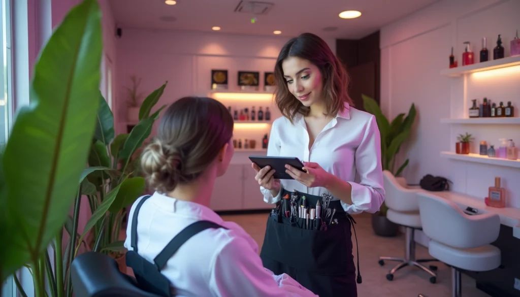 Chatbot facilitant la gestion des clients dans un institut de beauté, offrant des rendez-vous 24/7.