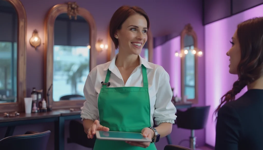 Chatbot moderne assisté dans un salon de coiffure pour améliorer la prise de rendez-vous