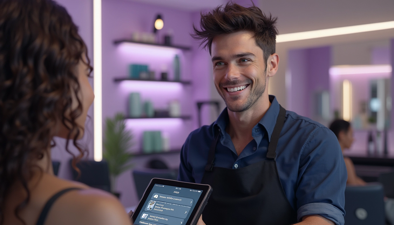 Infographie illustrant les avantages des solutions d'automatisation pour les salons de coiffure