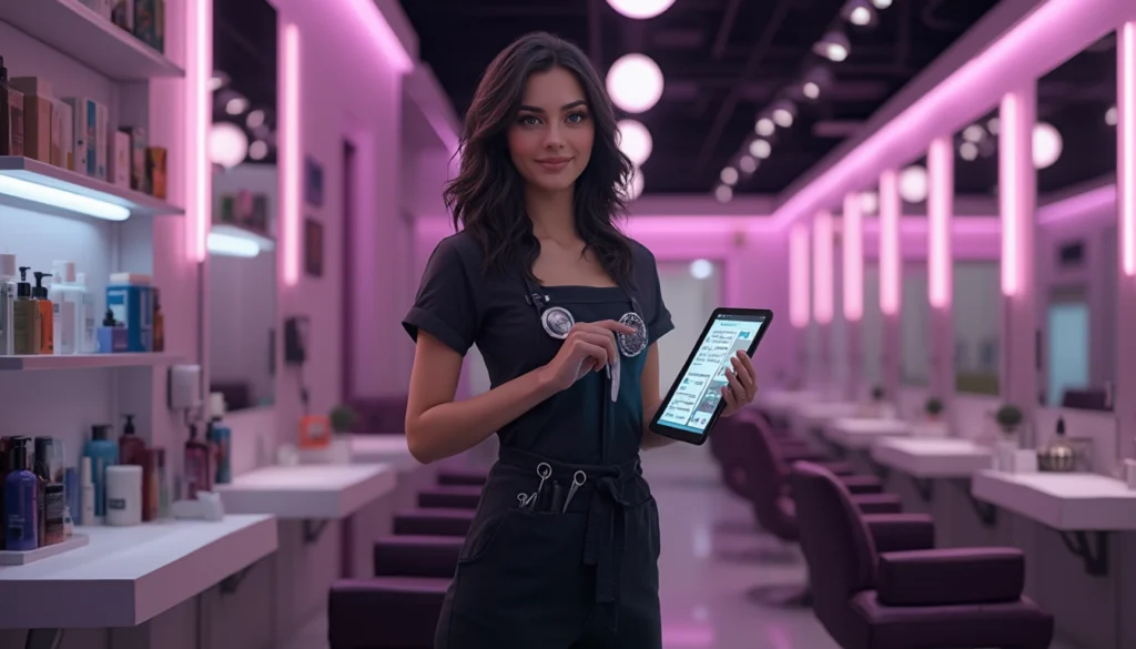 Voicebot interagissant avec un client dans un salon de coiffure