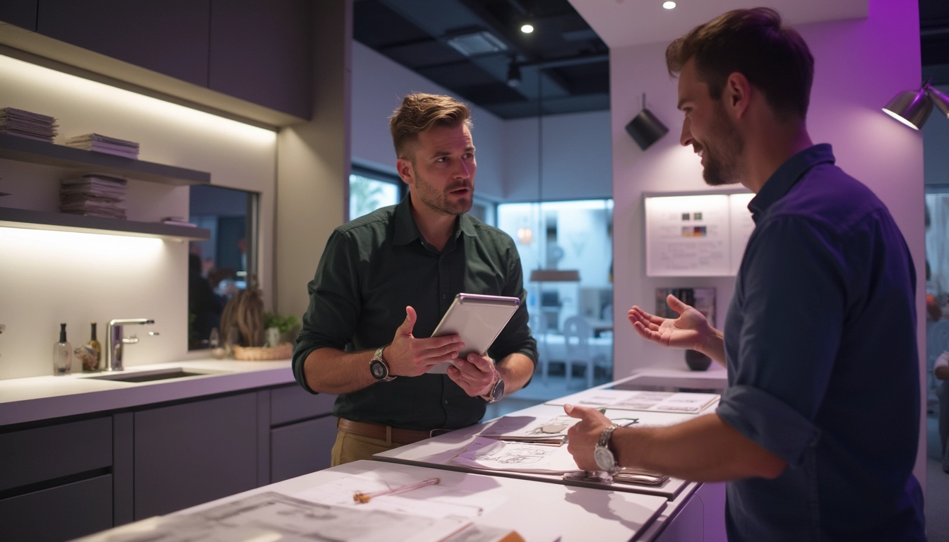 Illustration des stratégies d'automatisation dans le secteur de la construction avec des chatbots et outils numériques