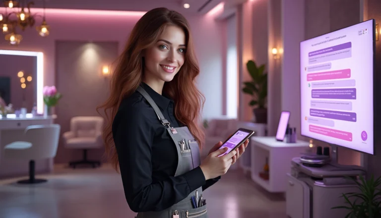 Un chatbot marketing interagissant avec des clients dans un institut de beauté